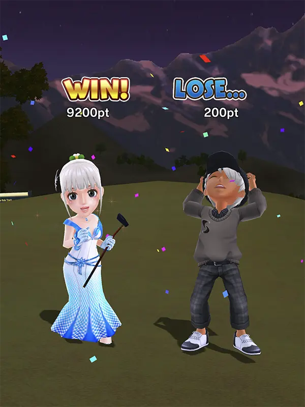 「みんゴル」新ピュアフィールドリンクスEXVSマッチ全ホール１パット以内で勝つイメージ画像